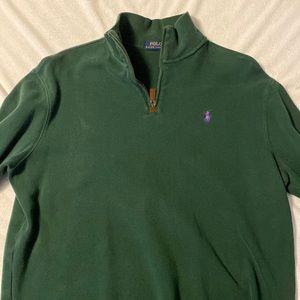 Polo by Ralph Lauren Men’s Green Quarter-zip Sweater